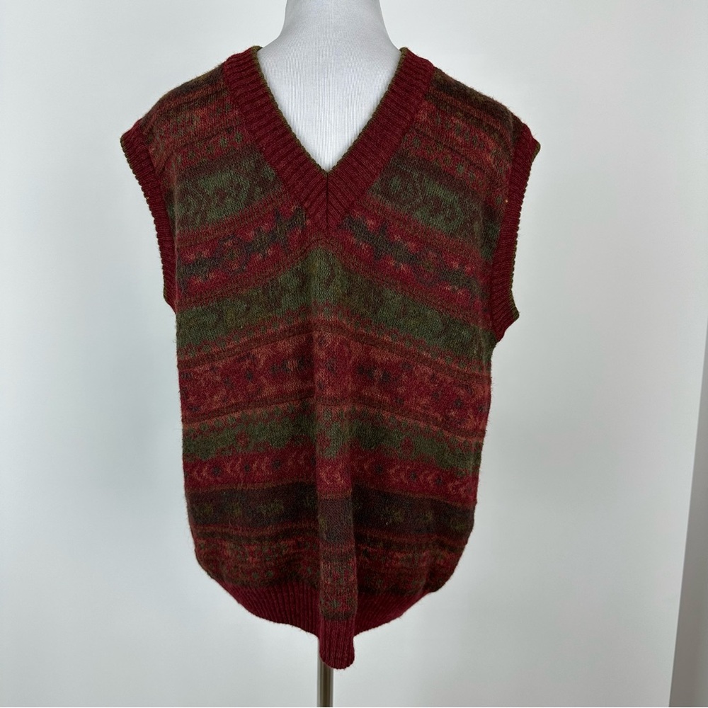 Vintage Yorn for Men Wool Blend Sweater Vest L/XL
